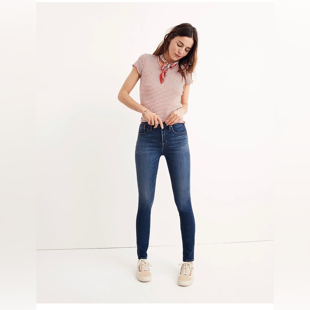 Madewell 10" High-Rise Skinny Jeans in Danny Wash: TENCEL™ Denim Edition